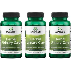 허벌 유리너리 케어 60캡슐 X 3통 Swanson Herbal Urinary