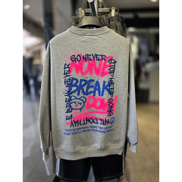 [시흥점] 프레임 브레이크 그래피티 세미오버핏 맨투맨(남여공용)/JGZZ22917GY