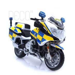 1:18 BMW R1200 RT UK 스트라이프 폴리스 오토바이 미니카