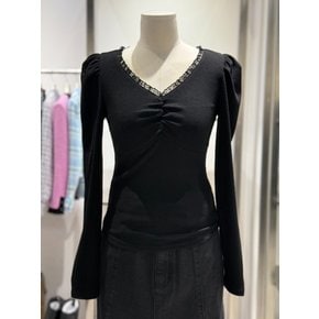 [여주점] 셔링 레이스 티셔츠 ES1JT102