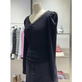 [여주점] 셔링 레이스 티셔츠 ES1JT102