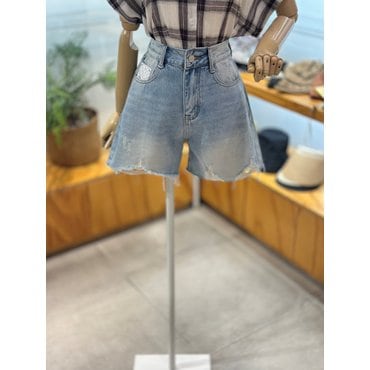 레코브 밑단데끼 데님 숏팬츠(LG31E8DT513X)