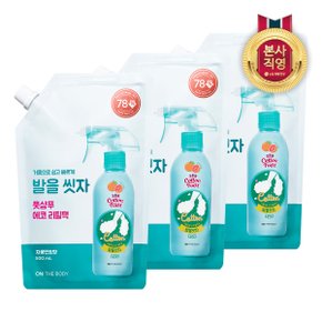 온더바디 코튼풋 발을씻자 풋샴푸 자몽 리필 500ml x 3개