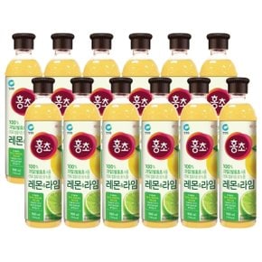 대상 청정원 홍초 레몬라임 900ml x 12개