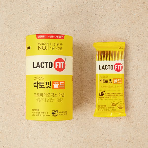 [종근당건강]락토핏 골드 50포 + 10포 증정 기획세트 [(2g x 50포)+(증정용 2g x 10포)]