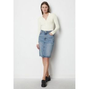 4403979 Marc OPolo REGULAR AUS-MIX - A-line skirt light blue tencel wash