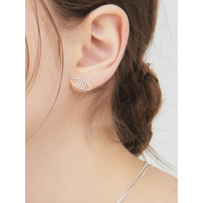 Tiny Ellipse Silver Earring Ie265 [Silver]