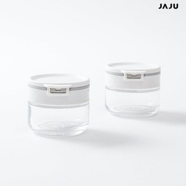 JAJU (주방)투웨이 멀티캡 유리 양념병_85ml_2개입 투명