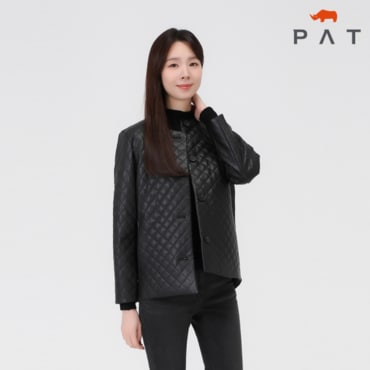 PAT [PAT여성] 여성 퀼팅 에코레더 자켓_MI81202