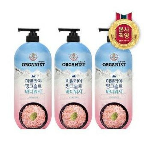 온더바디 오가니스트 히말라야 핑크솔트 바디워시 민트향 900ml x 3개