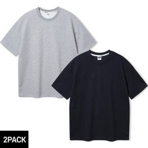 [2PACK] 앨빈클로 더블코튼 무지 오버핏 반팔티 2종 패키지