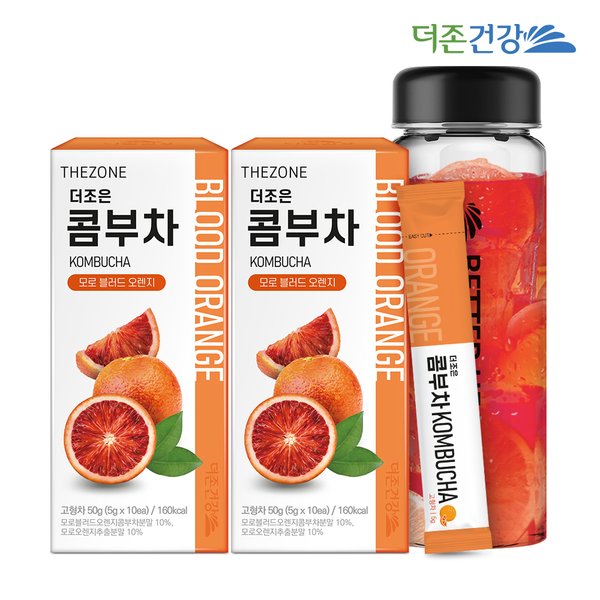 더조은 콤부차 모로 블러드 오렌지 10포 2박스+전용보틀
