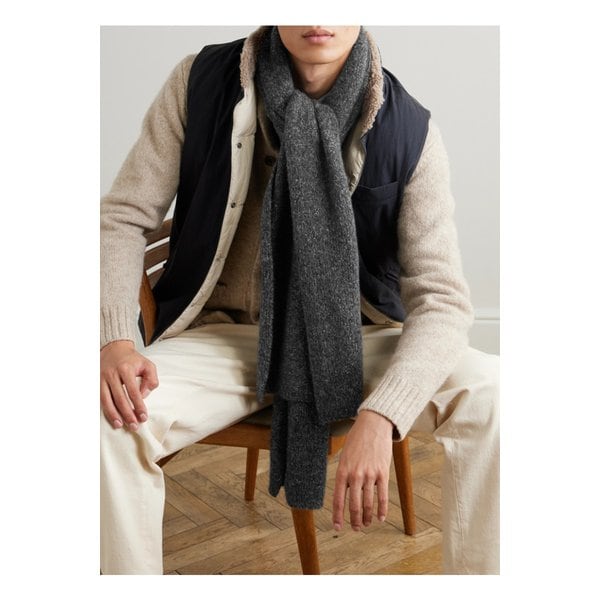 존스톤스 오브 엘긴 브러시드 캐시미어 실크 혼방 스카프 46376663162948199