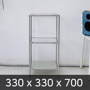 주문제작 유리 모듈 선반 진열대 3단 330 컬러1