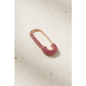 Safety Pin 18-karat Rose Gold Sapphire Earring 골드