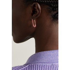 Safety Pin 18-karat Rose Gold Sapphire Earring 골드