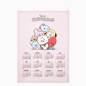 BT21 스케치 패브릭캘린더 PINK