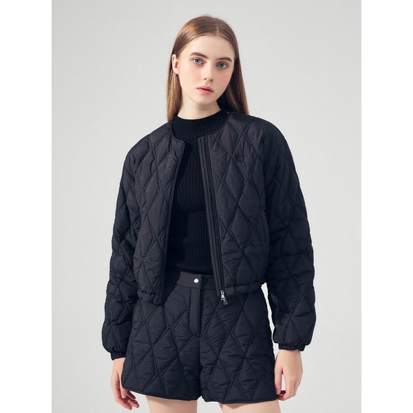 [LEFJP52BK] 네오 다이아 퀼팅 점퍼 BLACK