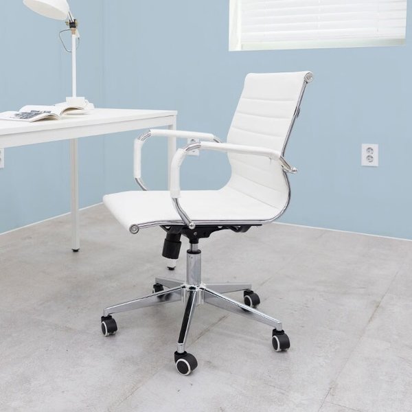 (무배) 2컬러 모스 미드센츄리 디자인 가죽 사무실 컴퓨터 게이밍 책상 의자 HD4102