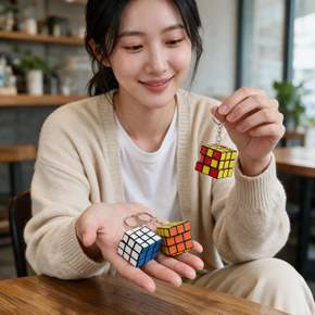 미니큐브 퍼즐 스트레스해소 가방고리 열쇠고리 학생 어린이 두뇌