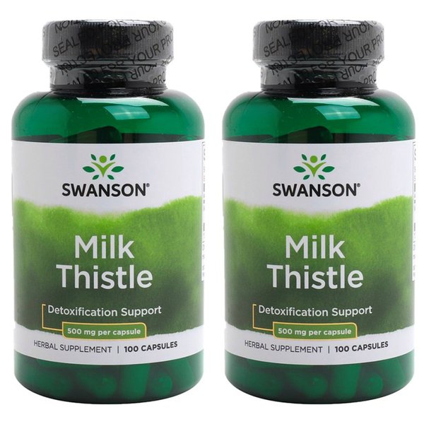 밀크씨슬 실리마린 500mg 100캡슐 X 2통 Swanso