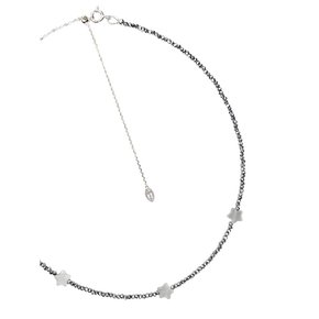 Catseye-stars Beads Necklace (Silver)