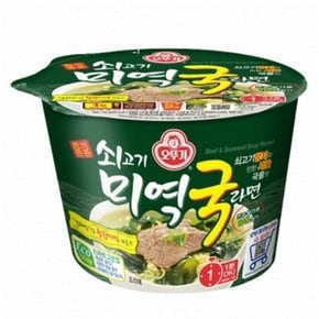 오뚜기 쇠고기미역국라면(용기) 100g x 12개