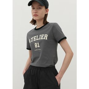 (T-6806)ATELIER NUMBERING COLOR TEE