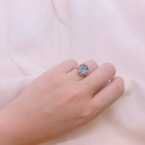 14k 아쿠아 토파즈 반지 OPGDR815
