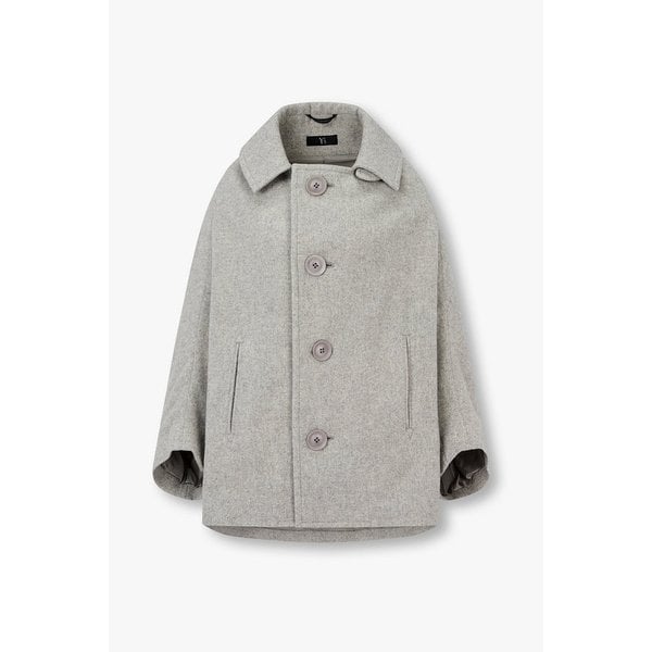 [Y`s]빅 버튼 울 하프 코트 6615305105000