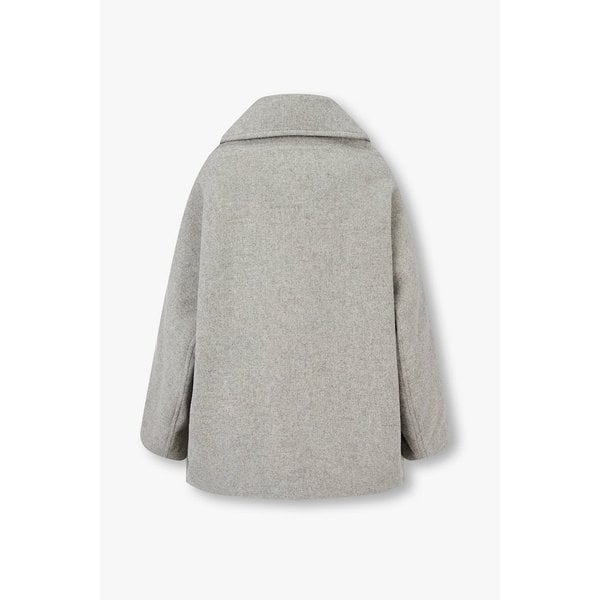 [Y`s]빅 버튼 울 하프 코트 6615305105000