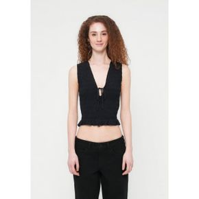 Abercrombie  Fitch 아버크롬비 앤 피치 V 넥 리조트 탑 - 블랙 7473150