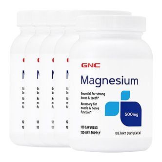 GNC 지앤씨 마그네슘 500mg 120캡슐 x5