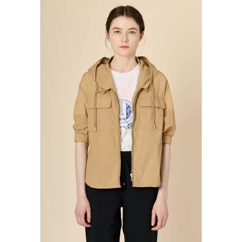BCBG 5부 소매 후드 점퍼 B3M4R141