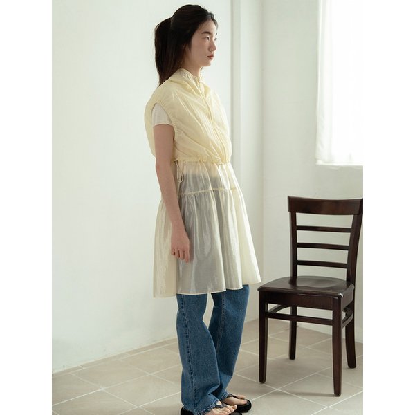 SHEER VEST JUMPER_LIGHT BEIGE