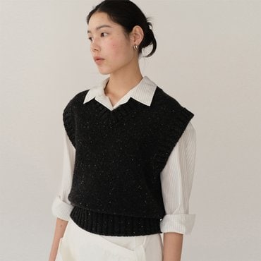 킨더살몬 Olivier Vest Black-Melange