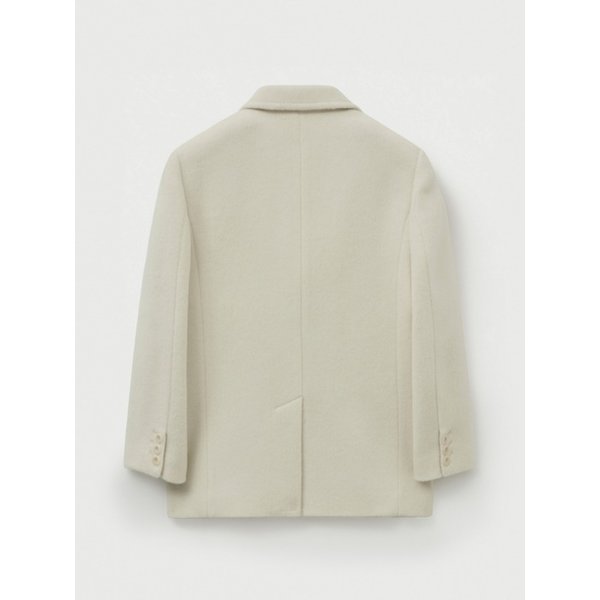 (W) 알파카 울 블렌드 싱글 블레이저_크림