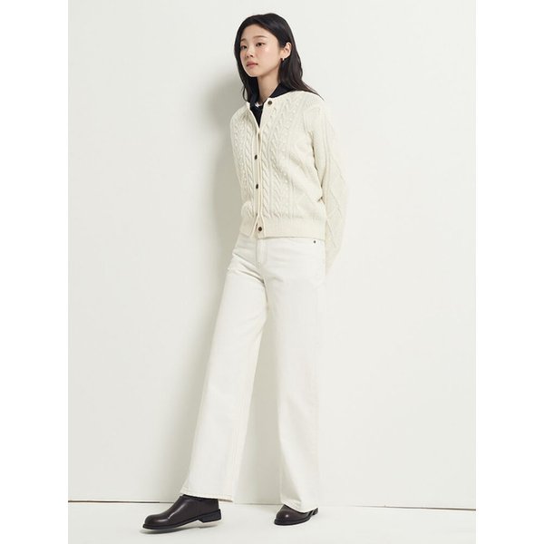 아란 라운드넥 카디건  아이보리 (BF5Y5AC010)