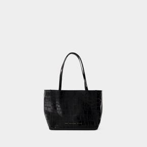 24FW 시라크 토트백 Wide Shopper Bag Glossy Black Crocodile black