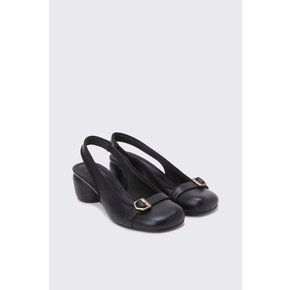 Round toe sling back(black)_DG2DS24003BLK