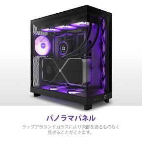 NZXT H6 Flow RGB Black 120mm RGB ATX PC CC-H61FB-R1 2면 스모크 강화 유리 패널 채용 팬 3기