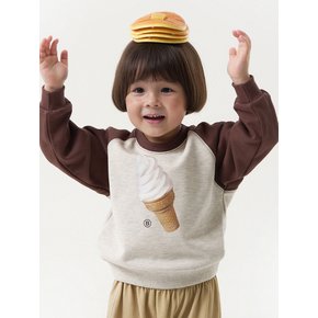 야미야미 래글런 스웻셔츠_ICE CREAM
