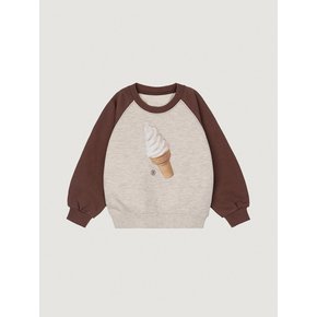 야미야미 래글런 스웻셔츠_ICE CREAM
