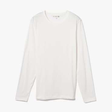 샌프란시스코마켓 MERZ B.SCHWANEN 메르츠 비 슈바넨 GOOD ORIGINALS LOOPWHEELED  T-SHIRT WHITE MBE1M60001A00