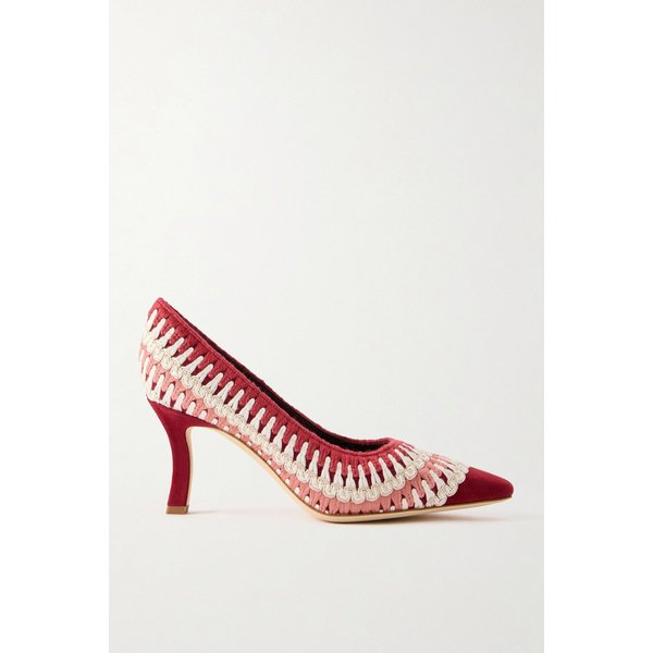 옴보히 라피아 트림 크로셰 펌프스 46376663162937521