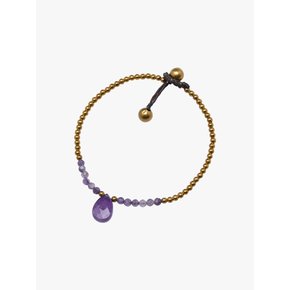 원석 포인트 팔찌 Bracelet 보라 0003