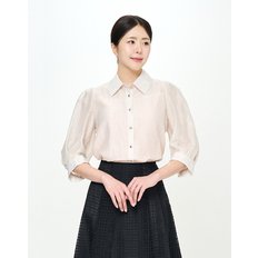 스트라이프 카라 블라우스 MZBGWB3920