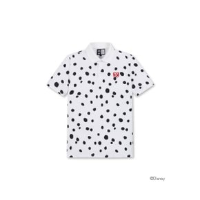 Men Dalmatian Pattern Polo_WMTCX24311WHX