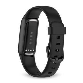 밴드 대응 Fitbit Luxe, 방수성, 부드러운 스포츠 벨트 교체 밴드 S 사이즈 (블랙)