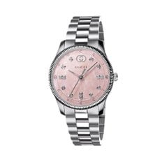 YA1265062 G타임리스 여성 메탈 쿼츠 29mm 다이아몬드 인덱스